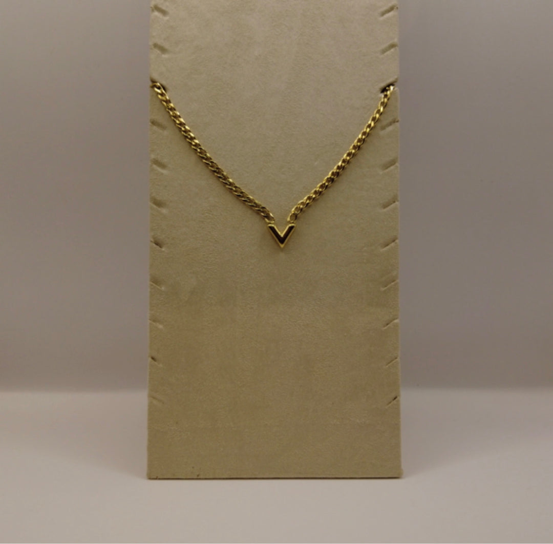 Stainless Steel V-Ketting – Goudkleurig Choker Design