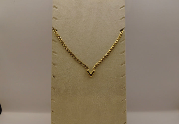 Stainless Steel V-Ketting – Goudkleurig Choker Design