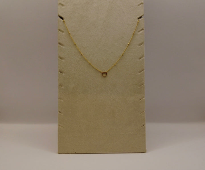 Minimalistische Stainless Steel Ketting – Goudkleurig met Ring Hanger