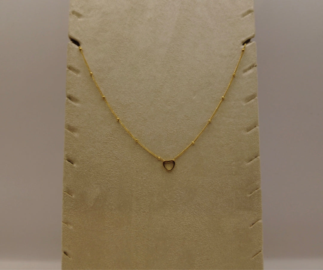 Minimalistische Stainless Steel Ketting – Goudkleurig met Ring Hanger