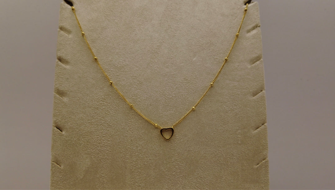 Minimalistische Stainless Steel Ketting – Goudkleurig met Ring Hanger