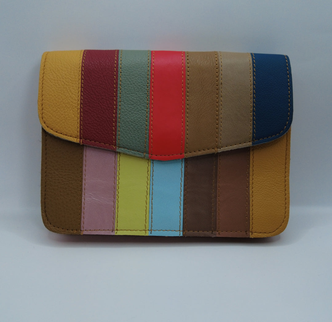 Color Stripes – Leren Schoudertas