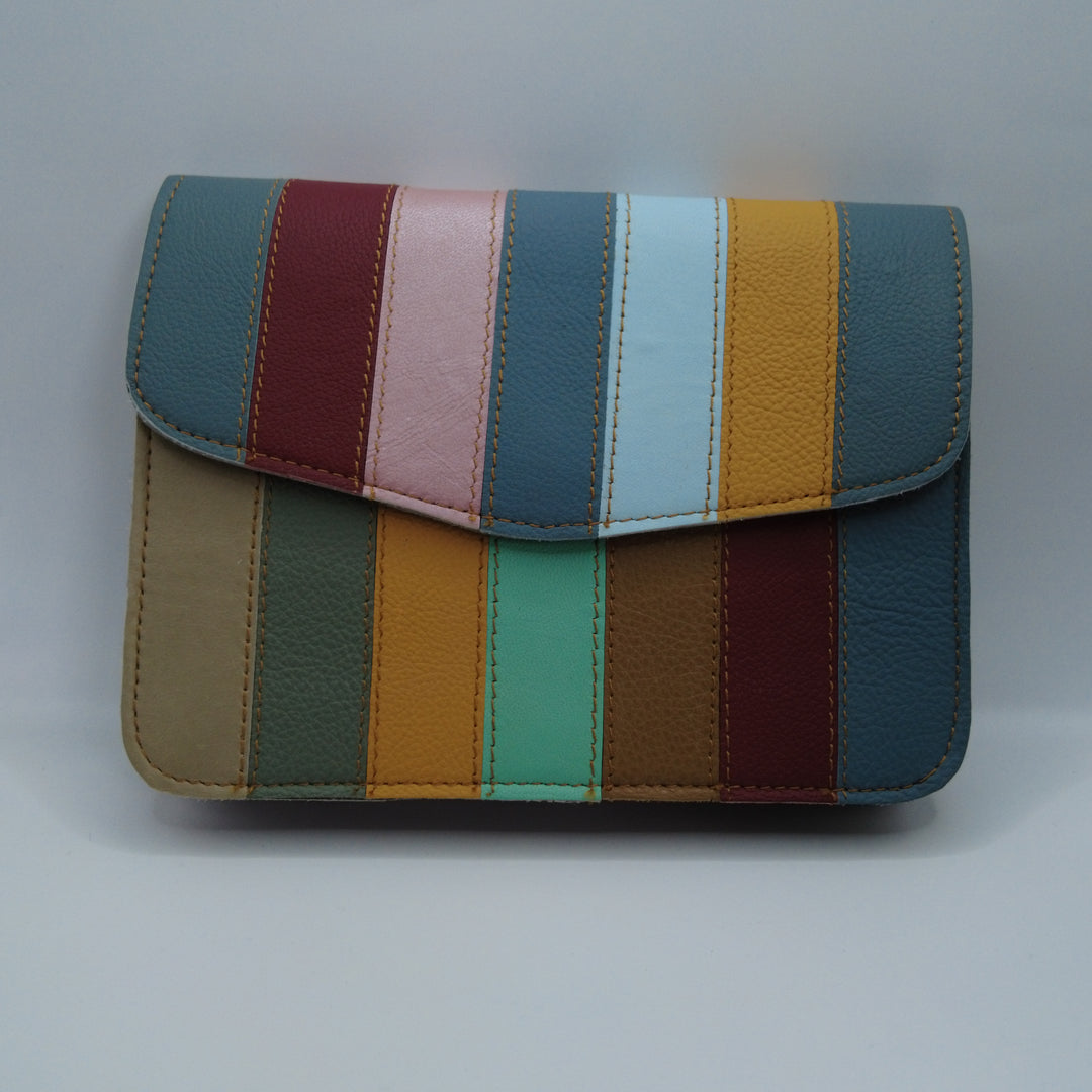 Rainbow Stripes – Leren Schoudertas